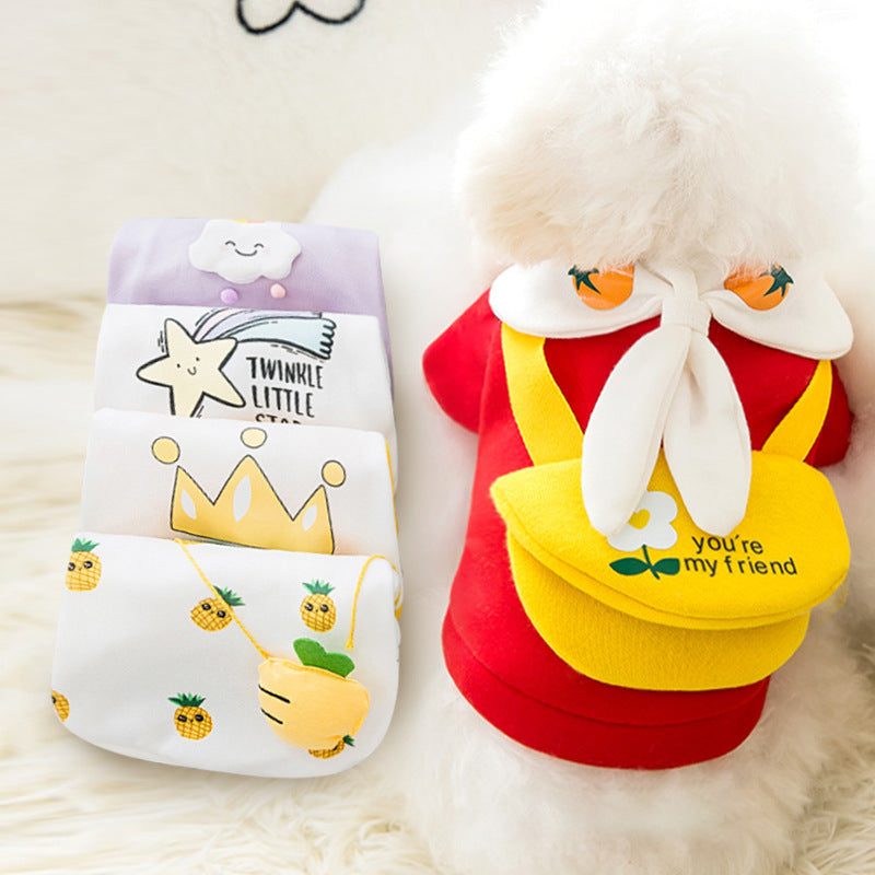 Cute Kawaii Cartoon Pet Clothes for Autumn and Winter