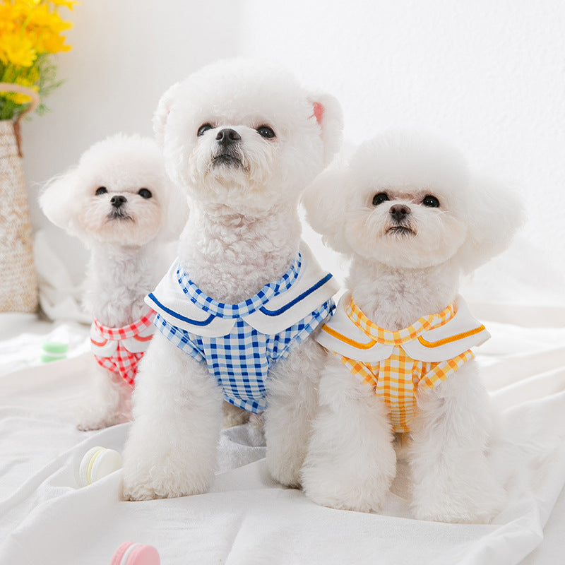 Gingham Vintage Style Shirts for Small to Medium Dogs