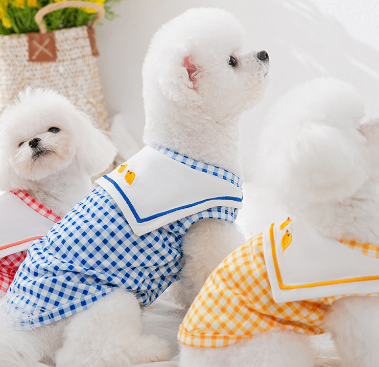 Gingham Vintage Style Shirts for Small to Medium Dogs