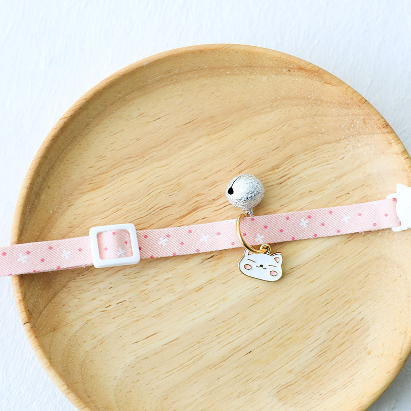 Cute Kawaii Safety Breakaway Cat or Small Dog Collars With Bell