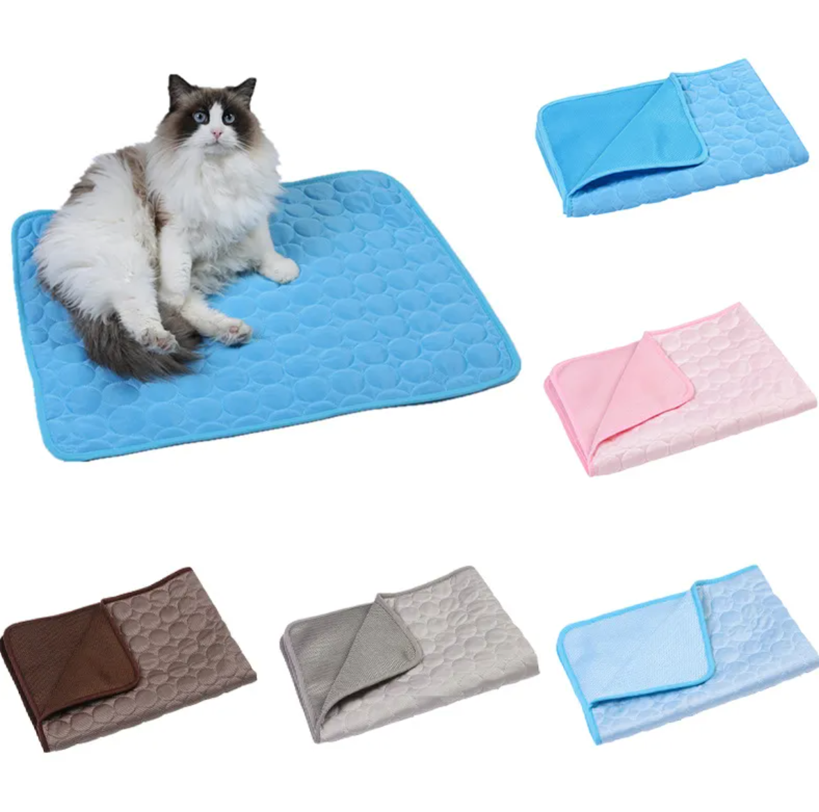 Dog Cooling Mat Self-Cooling Mat for Pets Ice Silk Cool Pet Pad Ice Pads Cooling Mat for Dogs and Cats in Hot in Summer, Self-Cooling Cold Gel Pad, Cold Dog Mat