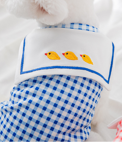 Gingham Vintage Style Shirts for Small to Medium Dogs