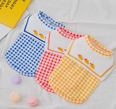 Gingham Vintage Style Shirts for Small to Medium Dogs